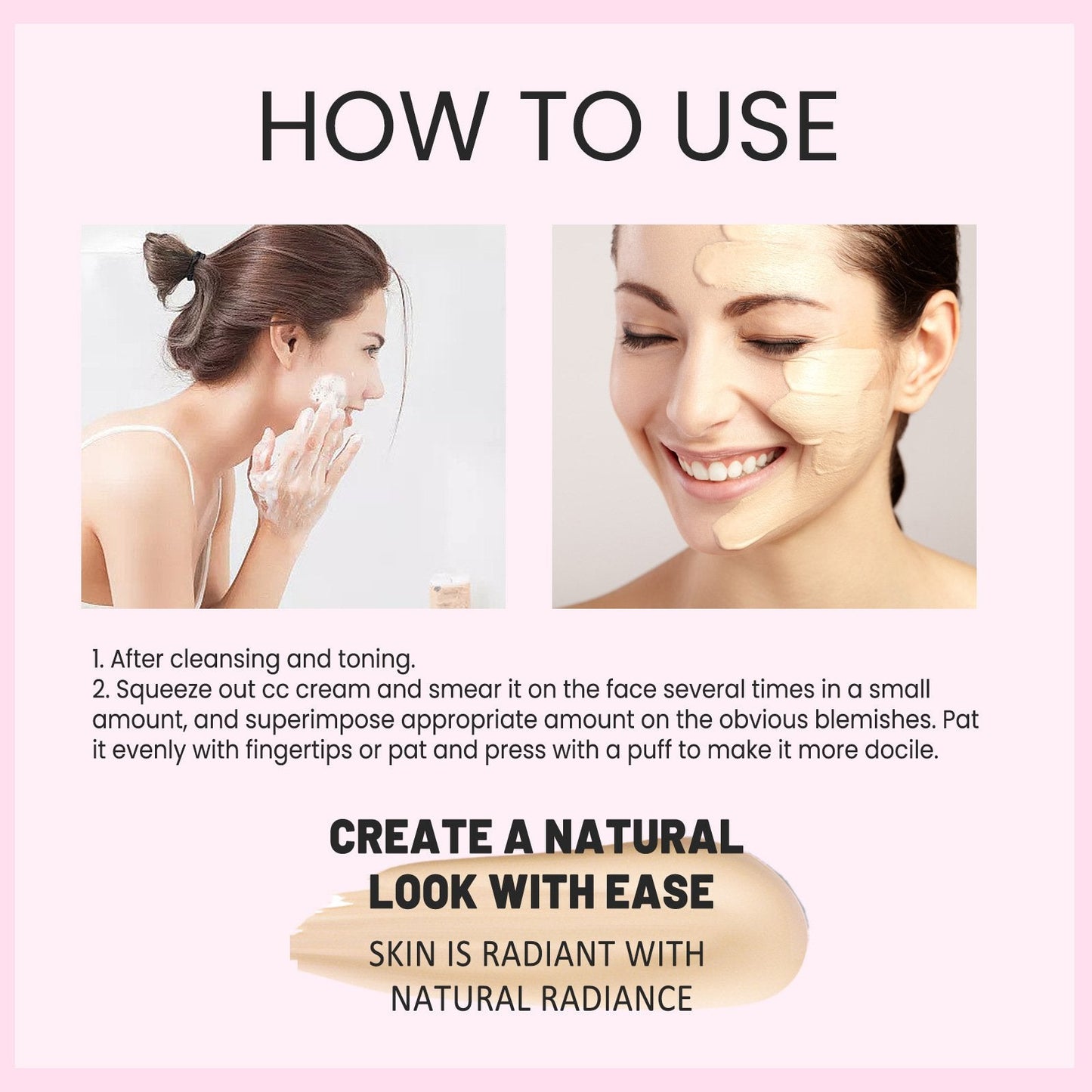 Crema iluminadora CC+ FPS 50 con brocha de lujo