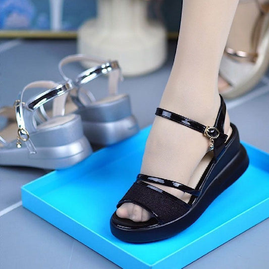 Sandalias de cuña de suela blanda 2025